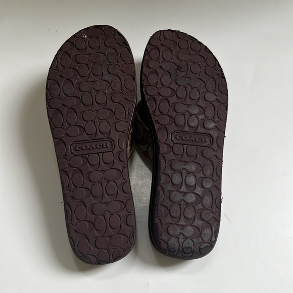 Coach Khaki Chestnut w/Signature C Pattern Sandals; size 5.5 - Picture 5 of 5